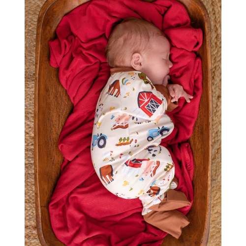Tiny Farmers Zip Romper