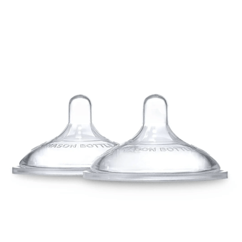 Silicone Nipples, 2-Pack - SLOW (0-6 MONTHS)