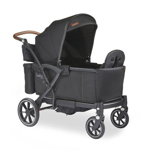 Larktale Adjustable Stroller, 2 Seater Kids Wagon, 120 Pound Capacity, Sprout V2, Black