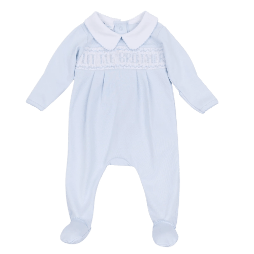 Magnolia Baby Little Brother Smocked Footie - Bibs and Kids Boutique