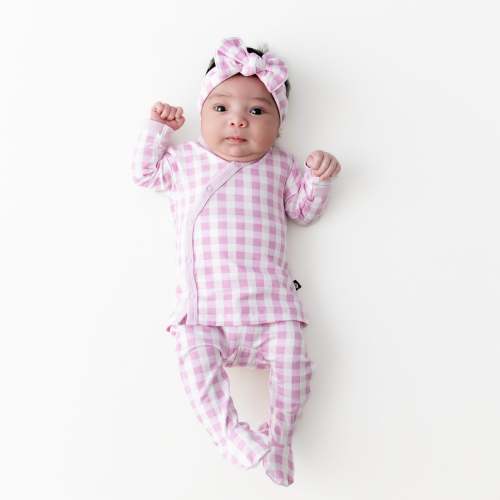 Take Me Home Set with Bow in Gingham Thistle