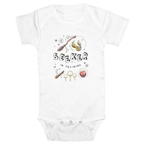 Infant's Harry Potter Seeker in Training Doodles  Bodysuit - White - 6 Months