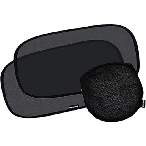 Enovoe Car Window Shade for Baby - (2 Pack) UV Protection Breathable Mesh Baby Window Covers - Sun Shade Blocker, Cling Windows Cover - Glare Shield and UV Rays Protection for Your Child - XL 25"x16"