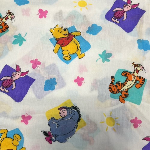 Vtg Winnie the Pooh Friends Forever Fitted Crib Sheet Disney ‘94 Little Bedding