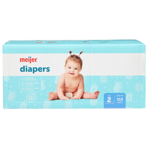 MEIJER BABY DIAPERS SUPER SZ2 112CT