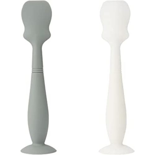 2 Pack Baby Diaper Cream Brush, Diaper Cream Spatula, Baby Bum Brush for Butt Paste Diaper Cream, Diaper Cream Spatula Applicator Silicone Baby Butt Paste Spatula for Babies, Newborn (Blue, Mini Grey) (Large White+ Large GREY)