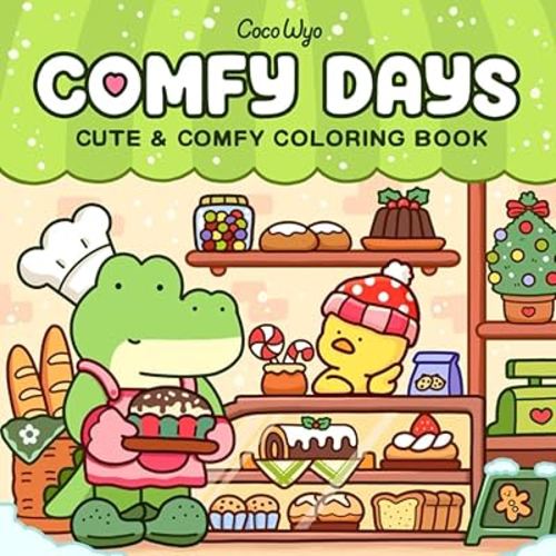 Comfy Days: Coloring Book for Adults and Teens Featuring Super Cute Animal Characters in Cozy Hygge Moments for Relaxation (Cozy Spaces Coloring)