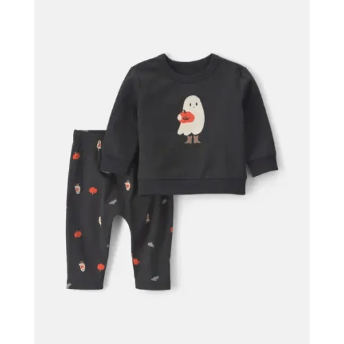 Baby 2-Piece Halloween Long-Sleeve Top & Pant Set - Black | Carter's
