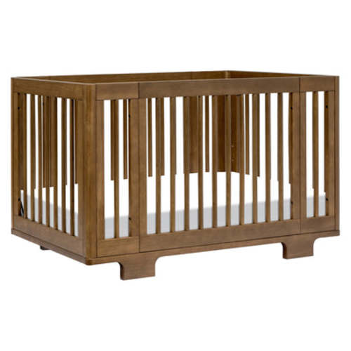 Yuzu 8-In-1 Convertible Crib With All Stages Conversion Kits - Natural Walnut