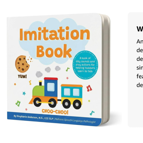 Imitation Book: Interactive & Fun Learn to Talk Board Book For Toddlers Ages 0-4, Written by a Speech Therapist