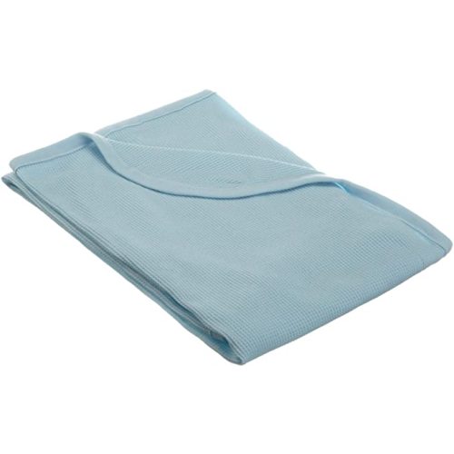 American Baby Company 100% Cotton Thermal Waffle Swaddle Blanket (30" x 40"), Soft, Breathable & Stretchy, Blue, for Boys and Girls, Perfect for Swaddling, Travel and Gifting