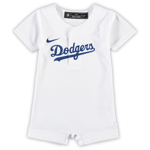 Newborn & Infant Los Angeles Dodgers Nike White Official Jersey Romper