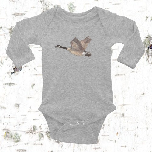 Autumn baby clothes, Autumn baby bodysuit, wildlife baby clothes, bird baby bodysuit, fall baby bodysuit, Canada goose shirt, fall baby gift