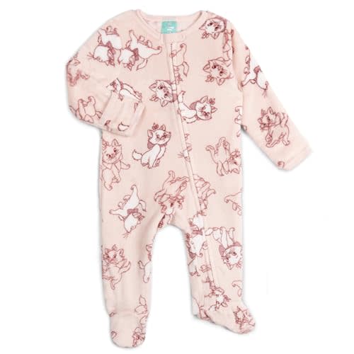Disney Minnie Mouse Girls' Plush Fleece Footed Sleep and Play Coverall Newborn to Infant