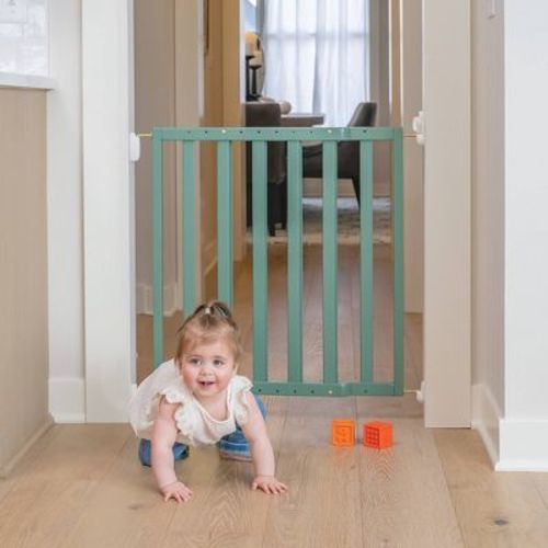 Toddleroo by North States Luxecraft Hardware Mount Wood Swinging Baby Gate 25.25"-39.25" - Jack Pine