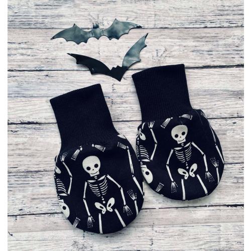 Gothic Skeleton Fright Nights Little Horror Baby Mitts Boy Or Girl