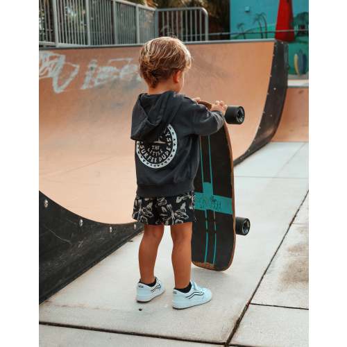 Black Little Surfer Dude Hoodie