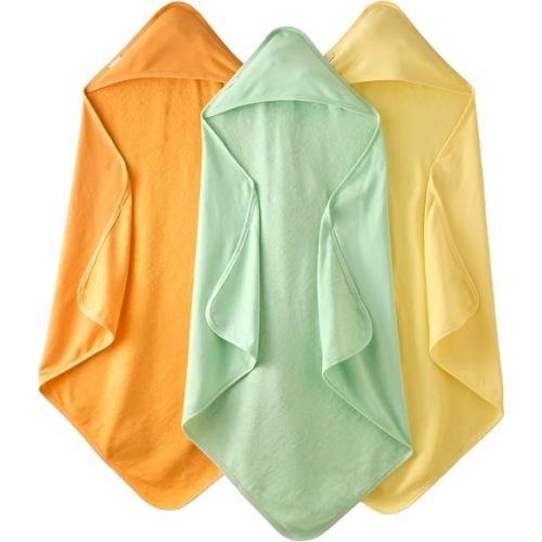 Butterblu Harper - 100% Organic Cotton Hooded Towels, 3-Pack, Sunny