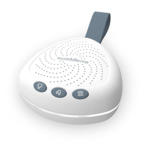 SwaddleMe by Ingenuity Soothe & Vibe – Portable Sound Machine & Soother for Baby, White