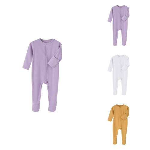 Boys Winter Romper Jumpsuit, Long Sleeve Ribbed Bodysuit, Soft Comfortable Toddler Outfit, Magnetic Button, Warm Cotton, Unisex, 0-12 Months