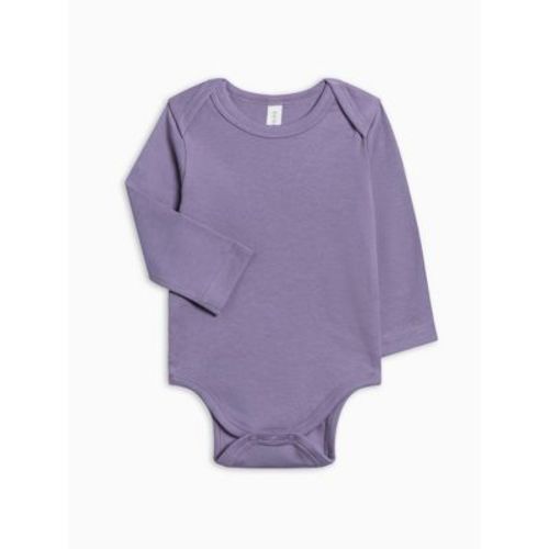 Colored Organic Long Sleeve Bodysuit - Lavender Lavender 0-3M