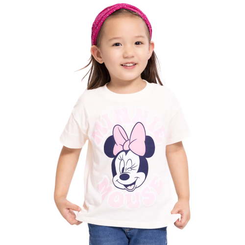 Disney Minnie Mouse Toddler Girls' Graphic Tee with Short Sleeves, Sizes 12M-5T
