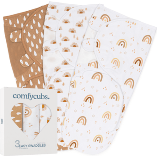 Easy Swaddle Blankets - Pack of 3, Small/Medium