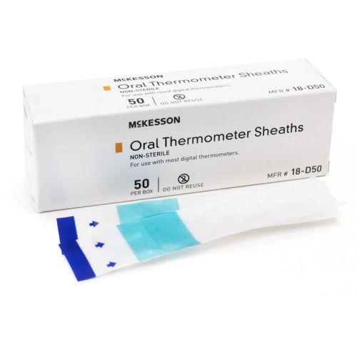 McKesson Oral Thermometer Sheaths, Disposable Covers, 50 Count
