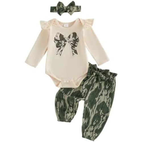 Newborn Girl Hunting Clothes Camo Baby Girl Outfit