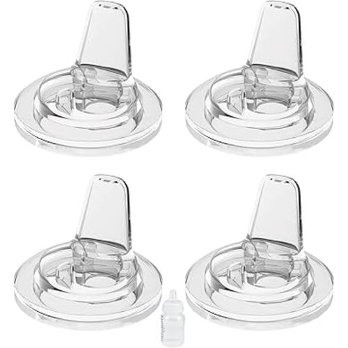 Spout Sippy Nipples for Philips Avent Anti-Colic Baby Bottles, Transition Cup Food Grade Silicone Soft Nipple 6m+, Pack of 4