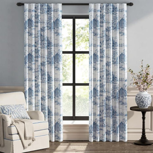 Ophelia & Co. French Printed Castle French Printed Castle Toile Curtains & Reviews | Wayfair