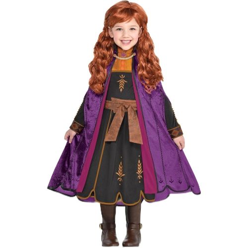 Party City Anna Act 2 Halloween Costume for Girls, Frozen 2, Includes Dress and Cape