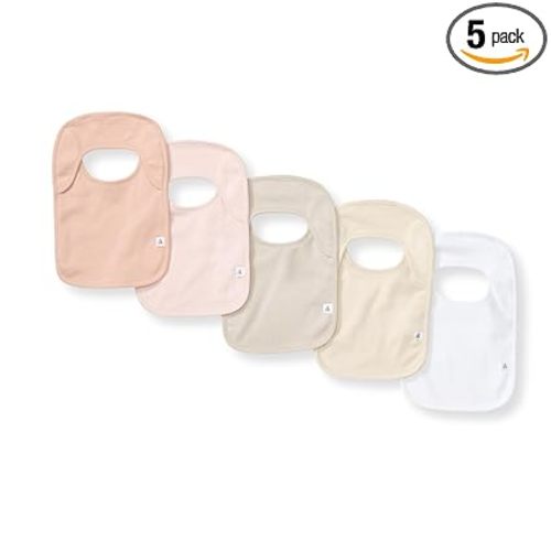 Burt’s Bees Baby Organic Baby Bibs – 100% Cotton Newborn Infant Bibs for Baby Boys & Girls
