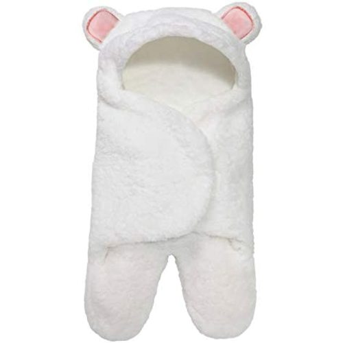 JAM NATURALS-Cute Bear Organic Newborn Swaddle Wrap- Ideal Baby Registry Gift -Baby Girl Soft Plush Receiving Blanket(Pink 0-3m)