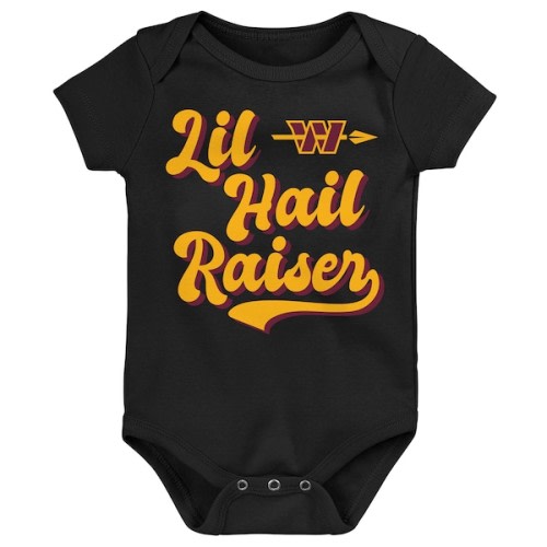 Washington Commanders Outerstuff Newborn & Infant Lil Hail Raiser Bodysuit - Black