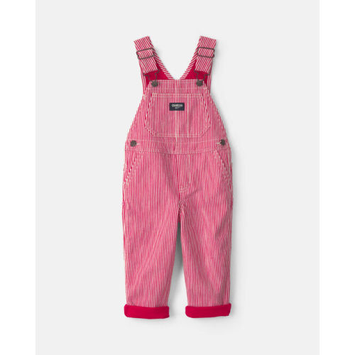 Toddler Boy Hickory Stripe Overalls - Red/White - OshKosh B'gosh | Carter's