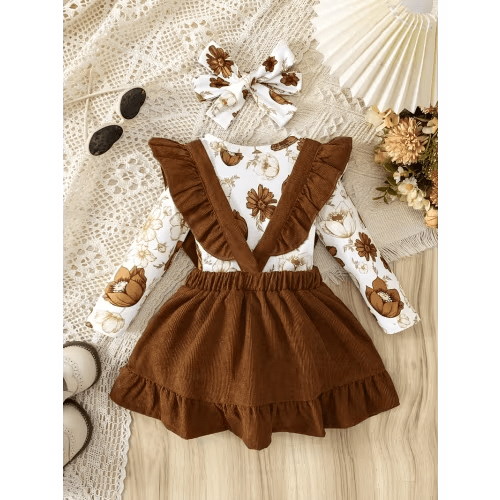 spring autumn three piece set long sleeve printed - Temu