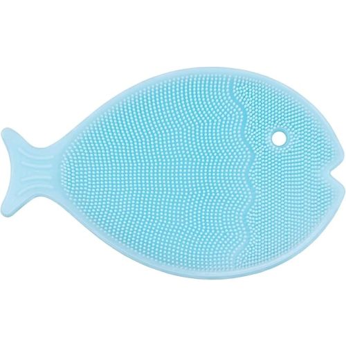 Innobaby Bathin Smart Silicone Cradle Cap Brush for Baby, Essential for Dry Skin & Eczema, Silicone Scrubber & Gentle Exfoliator with Suction Handle, Quick Dry Food Grade Silicone, Blue