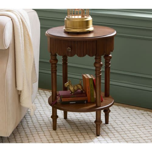 Chris Loves Julia Turned Wood Side Table