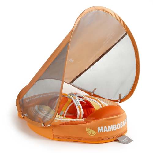 Mambobaby Float Orange Canopy Tail Baby Swim Float