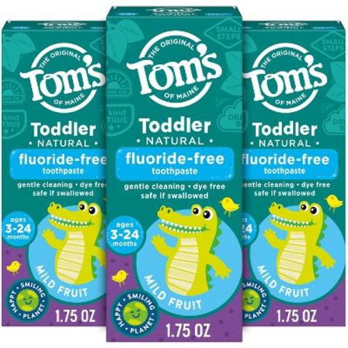 Tom's of Maine Fluoride Free Toddler Training Toothpaste - Mild Fruit - 1.75oz