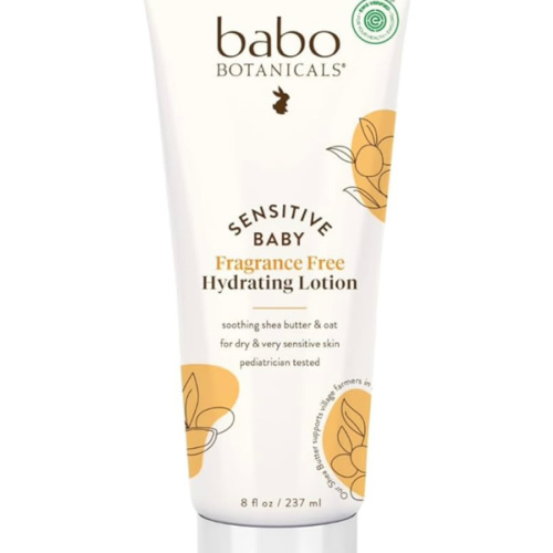 BABO Botanicals Sensitive Baby Fragrance-Free Daily Hydrating Baby Lotion - Shea Butter & Jojoba Oil - for Body & face - for Babies, Kids & Adults with Sensitive Skin - EWG Verified - Vegan