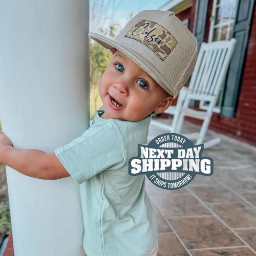 Personalized Snapback Hat | Infant and Youth, Camo- Style BR - CAMO