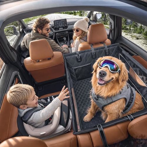 Doglike UNBREAK Hard Bottom Dog Car Seat for Back Seat Passenger Friendly