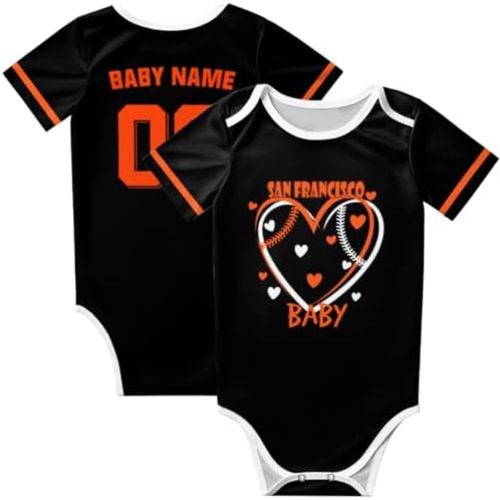Custom Baby Clothes Baby Short Sleeve Unisex Bodysuit Personalized Baby Name Number for Boy Girl