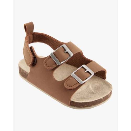 Baby Buckle Faux Cork Sandals - Brown - Carter's | Carter's