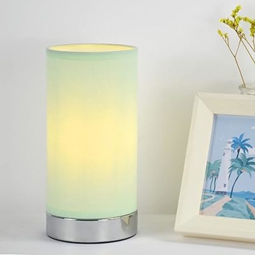 Lampwell FION Small Table Lamp for Living Room as Bedside Table Lamp for Bedroom,Modern Table Lamp,Kids Table Lamp,Night Table Lamp,Φ3.94×H8.27IN,Bulb Excluded,Green Table Lamp