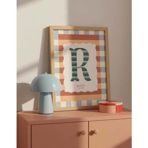 Personalized Baby Initial Print: Art Deco Nursery Wall Art