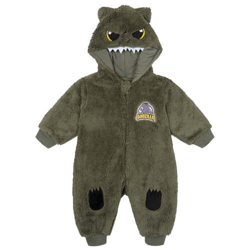 Godzilla Baby Boy or Girl Cosplay One Piece Coverall Dark Grey