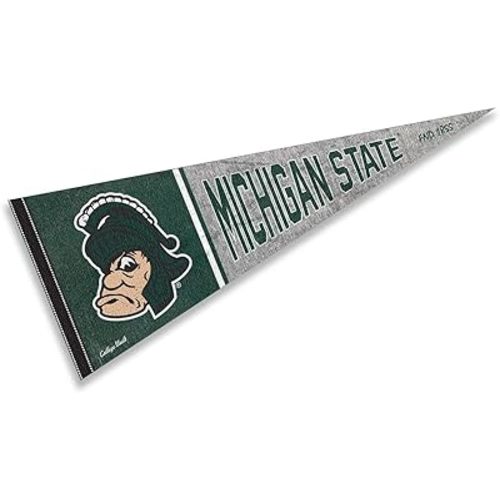 Michigan State Spartans Pennant Throwback Vintage Banner